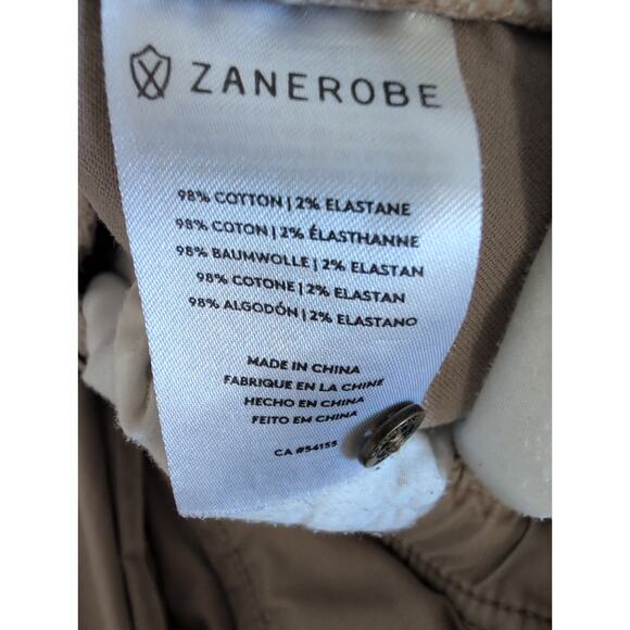 Zanerobe Sureshot Pants Men 34x31 Pull On Tapered Leg Khaki Jogger - Picture 4 of 13